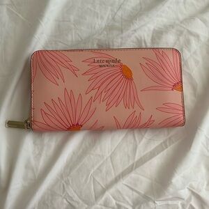 Kate Spade falling flowers continental wallet